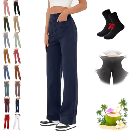 Flexipants - Women's Casual High Waist Stretch Pants, Flexi Pants for Women, Bloomydove Flexipants Women Petite