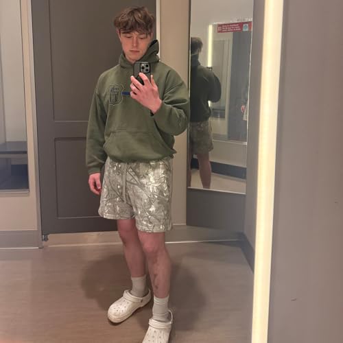 BOOMLEMON Mens Mesh Graphic Print Shorts Fashion Designer Workout Shorts Retro Casual Cool Streetwear Short Pants 7