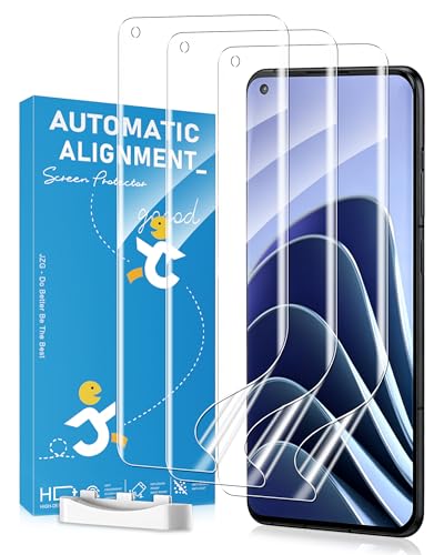 [3 Pack] For OnePlus 10 Pro Screen Protector Soft Hydrogel Film for Curved Screen Case Friendly Edge Coverage HD Clear Touch Sensitive Fingerprint Compatible Anti-Scratch Easy Install Kit