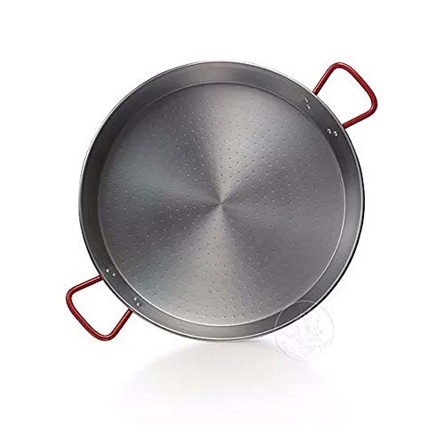 مقلاة بايلا ستيل مصقولة من لا ايديال، فضي/احمر، 22 سم، من جارسيما
