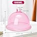 Buttock Vacuum Therapy Cups, 1800ml Butt Shape Suction Cups with Y Type Tube, Vacuum Cupping Machine Accessories for Butt Lift (Pink 1 Pair)