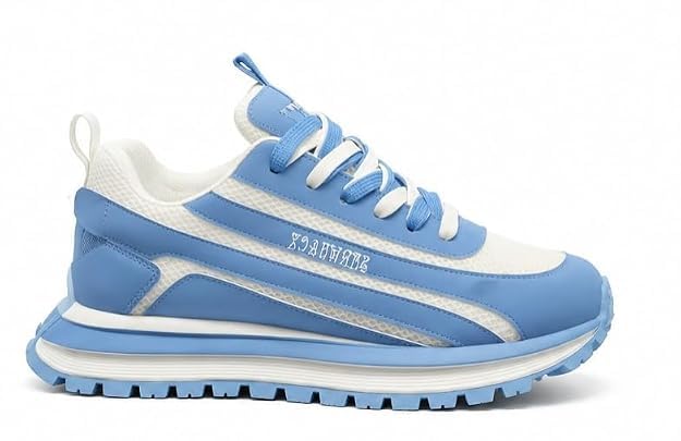 Saturn Men's Running Shoes | Lightweight Sports Shoes for Walking, Gym, Jogging & Daily Casual Wear | Lace-Up Breathable Sneakers (Sky Blue/White)-image-42