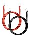 Produktbild QWORK® 2 Stück Batteriekabel 16mm² 5AWG - 100 cm 12V Rot & Schwarz Starthilfekabel mit M10 Ringklemmen für Auto Motorrad LKW Wohnmobil Marine Solar