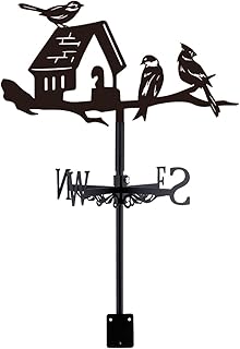 SUPERDANT Weather Vane Bird House Weather Vane Metal Weather Vane Outdoor Wind Measuring Tool Wind Direction Indicator Iron Weather Vane for Garden Yard Barns