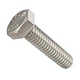 1/4-20 x 1-1/2" Hex Head Cap Screw Bolts, External Hex Drive, Stainless Steel 18-8, Full Thread, Bri
