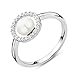 Produktbild Miore Damen Ring 925 Sterling Silber Rundschliff Zirkonia Steinchen Süßwasserperle