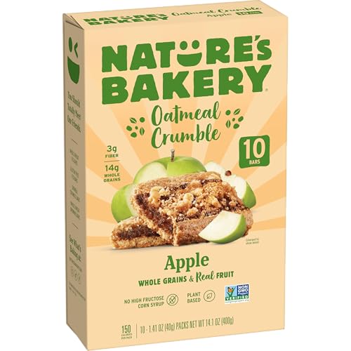 Nature's Bakery Oatmeal Crumble Apple Breakfast Snack Bars, 1.41 oz, 10 Count