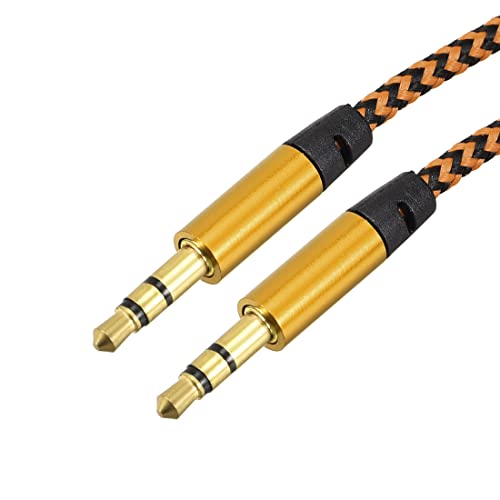 Cable de audio uxcell Jack 3.5mm macho a macho 1 m miniatura 1