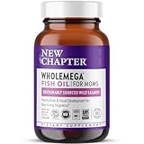 New Chapter Wholemega for Moms Fish Oil Supplement - Prenatal DHA with Omega-3 + Vitamin D3 for Prenatal & Postnatal Support - 180 ct, 500mg Softgels