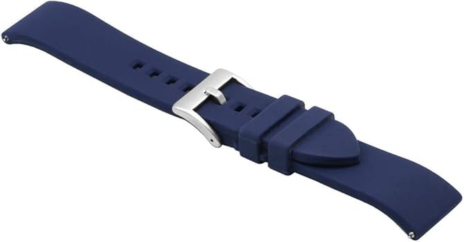 Kai Tian Cinturino Orologio Sgancio Rapido 22mm Cinturino in Silicone Morbido Blu per Uomo Donna Fibbia in Metallo