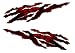 Kawasaki Ninja ZX14 ZX12 ZX10 ZX9 ZX7 ZX6 R 250R 300 Skull Rip Red Decal Sticker