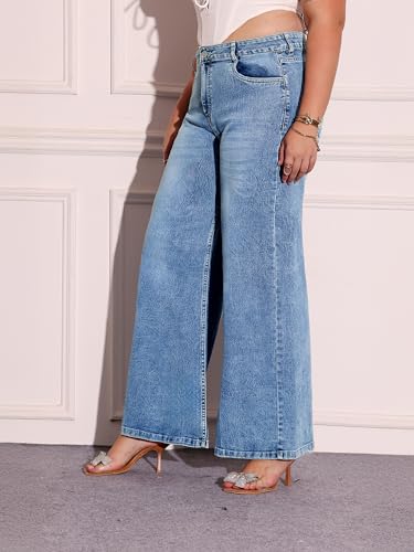 Image of Miss Chase A+ Women's Bootcut High Rise Regular Stretchable Denim Jeans
