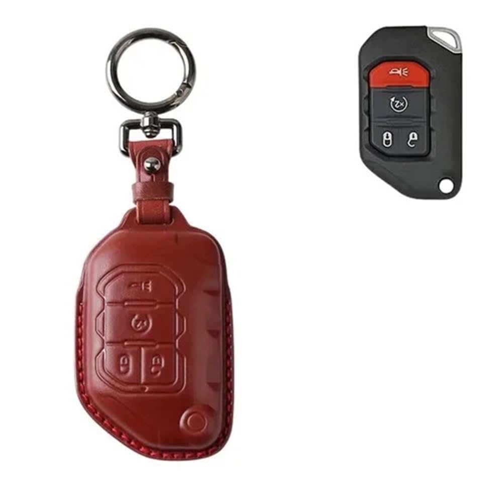 para Llave de Coche Funda para Mando a Distancia de Coche para JT, para Gladiator, para Wrangler para JL(Red)