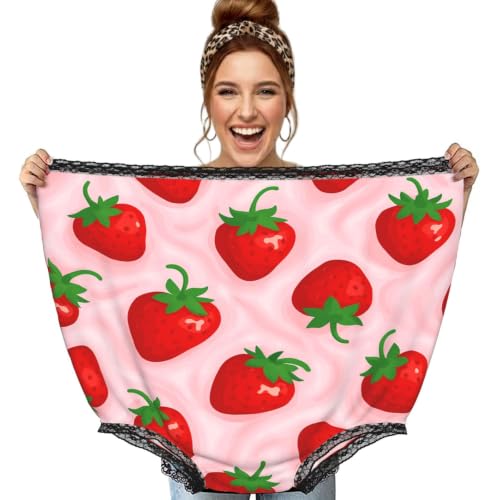 Culotte surdimensionnée motif fraise short de nuit confortable femme