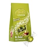 Lindt LINDOR Pistachio Milk Chocolate Candy Truffles, 8.5 oz. Bag