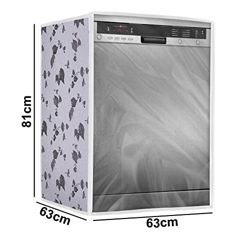 Image of Amazon Brand - Umi. Dishwasher Cover Suitable for Bosch of 12, 13, 14, and 15 Place Setting (63cmsX63cmsX81cms, Half White & Grey)