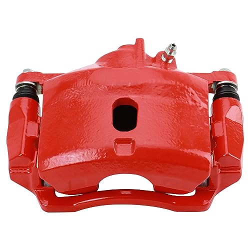 Image of TRQ Performance Front and Rear Brake Caliper Set Coated Brackets Hardware Compatible with 2002-2003 Honda Civic