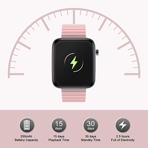 Bingofit 1.54" Full Touch Screen Smart Watch, Waterproof Activity Tracker Sport Watch with Heart Rate Blood Pressure Monitor, Step Calorie Sleep Tracker Fitness Watch Men Women for Android & iOS Phone