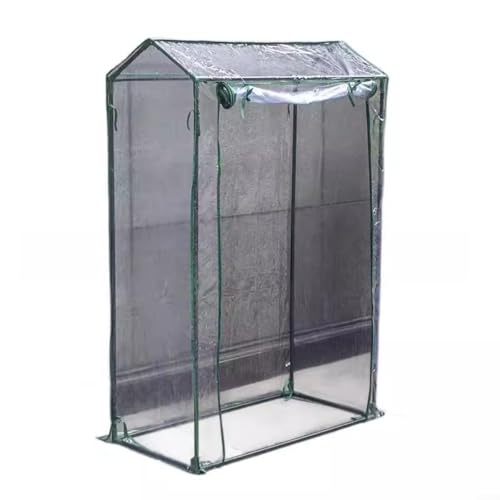 Invernadero portátil con puerta giratoria, invernadero de tomates con cubierta reforzada (sin marco); para jardineros domésticos y aficionados