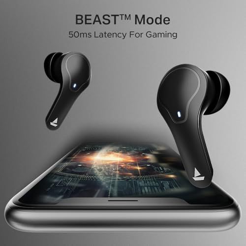 boAt New Launch Airdopes Plus 311, Glass Design, Dual Mics ENx, Fast Charge, 50 Hrs Battery, Low Latency, IPX4, Bluetooth Earbuds, TWS Ear Buds Wireless Earphones with mic (Charcoal Black) 8 41CRE4gBzML