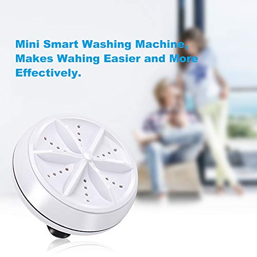 Festnight 2in1 Mini Máquina de Lavar Roupa Portátil Rotativo Ultrasonic Turbina Arruela com Cabo USB