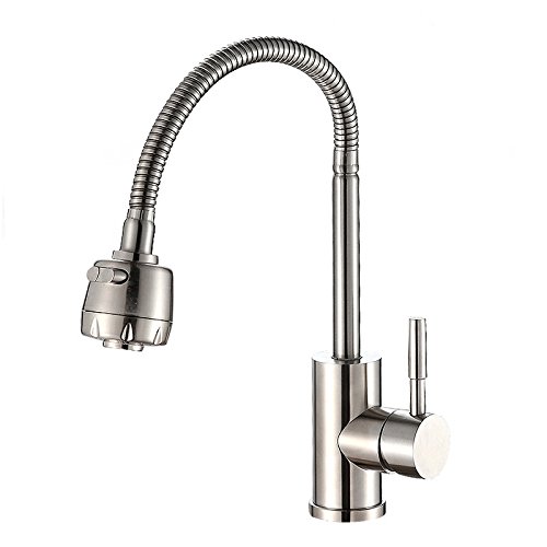 Sus304 Stainless Steel Universal Water Faucet Cold And Hot Single Cold Kitchen Sink, Wall Type Mop Pool Faucet Kitchen Sink, Washing Basin Pot Drawing Process Tap