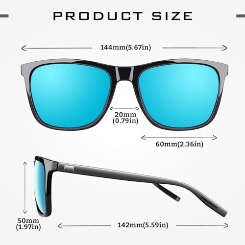 Miniatura 7 de Gqueen Gafas De Sol Polarizadas Al-Mg Metal Para Hombre Mujer Protección Uv400 Para Conducir Pesca Gq33