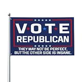 Vote Republican 2026 flag Patriotic Midterm Election Flags 3x5 Ft Yard Sign Banner Single Side
