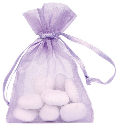 Lot de 10 sachets en organza violet pochette en organza pour cadeaux/dragées dragées et 7,5 x 10 cm Cover
