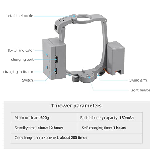 Brdrc Air 2S Payload Airdrop System,Transport Release With Landing Gear Wedding Ring Thrower Fishing Bait Clip Delivery Advertising Rescue Kit For Dji Mavic Air 2 2S Accessories #TOP5