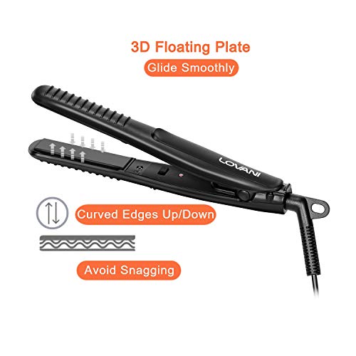 Lovani Mini Flat Iron Travel Size Nano Titanium Dual Voltage Portable Hair For Worldwide Use 0.5 Inch Straightener With Professional Heat Resistant Travelling Bag #TOP2