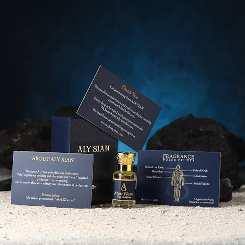 Image of ALY'SIAN Luxury Attar for Men & Women 12 ML Night Flame Premium Non Alcoholic Roll On Perfume Oils Arabic French Blend Assorted Long Lasting Fragrance Collection Unisex Perfume Gift Hamper (NIGHT FLAME 12 (ML))