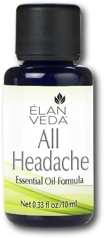 Natural Headache Remedy by ELANVEDA | Essential Oil Blend for Head Pain, Migraine Relief | With Peppermint, Eucalyptus, Lavender - 0.33 fl oz