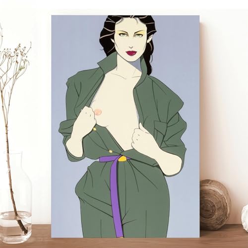 Trench Coat par Patrick Nagel impression sur toile premium decoration murale de qualite