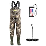 Trudave Hunting Waders with Boot Hanger & 800GRAM Insulation, 6mm Waterproof Neoprene Camo Wader, 100% Waterproof and Warm
