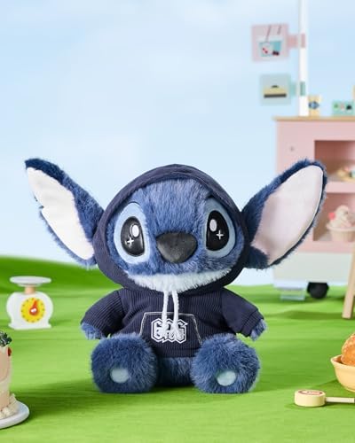 Disney 14'' Stitch Plush Toy, Lilo and Stitch Stuff Cute Plushies - Soft Premium Stuffed Animals Palm Pals Gifts for Girls,Boys,Kids (Hoodie Styles) - 1