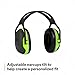 3M Peltor X Series X4A Black/Green Over Head Foam Protective Earmuffs - 27 dB NRR [PRICE is per EACH]