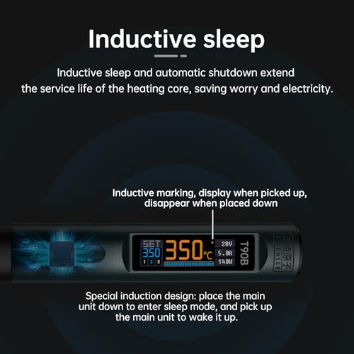 Fer à souder numérique T90 140W portable Type-C avec écran OLED - 6