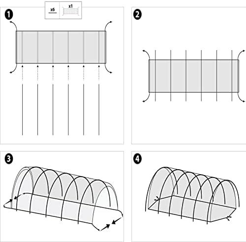 Polytunnel Plant Protector Growing Herbs Vegetables Flowers Greenhouse Tunnel Garden Planting Cloche