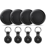 Air Tag for Android, Air Tags-4 Pack Android, Android Tracker Tags, Google Find Trackers for Google'S Find Hub App, Luggage Tracker Android for Keys, Wallets, Suitcases(Black)