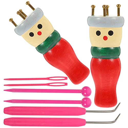 MAGICLULU 1 Juego Tejedor De Muñecas De Madera Juguete De Telar De Tejer Tejedora Francesa De Madera Muñeca De Tejer Francesa Juguete De Ganchillo Luceta Tenedor Lucet Niño Francés Francia