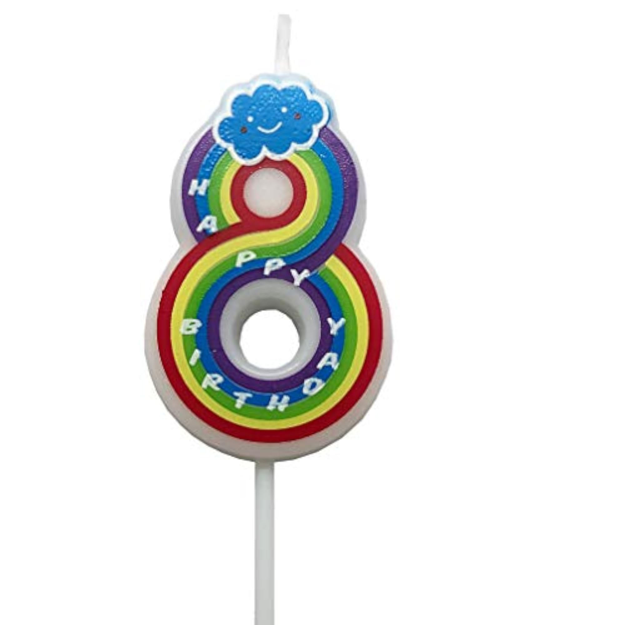 Number 8 Candle, Rainbow Number 8