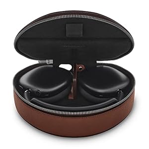 Woolnut Lederen Hoesje Cover voor AirPods Pro Max – Cognac Bruin