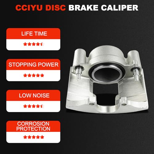 Image of cciyu Front Left Disc Brake Caliper Assembly without Bracket 184348 | For Chevy,For Dodge,For GMC Models - For C35,For C3500,For Express 2500,For Express 3500,For K3500