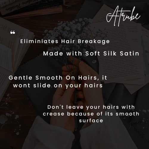Image of Atrube's Satin Silk Scrunchies Pack of 6 Beautiful Hair Ties For Girls Womens Best Gift FOR LESS HAIR FALL