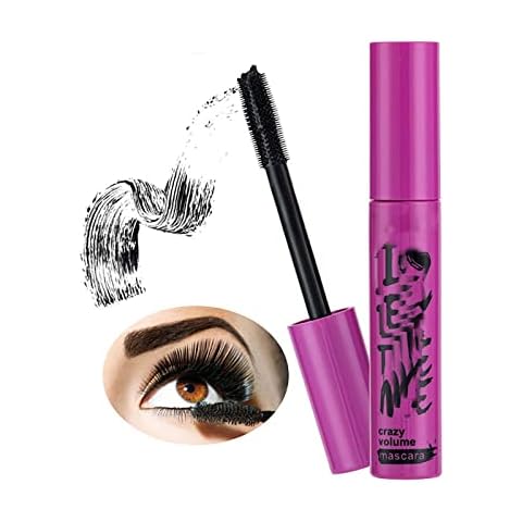 I L_ove Ex_treme Crazy Mascara Crazy Volume, False Lash Waterproof Mascara Crazy Volume, Cruelty Free, Lasts All Day, Suitable for All Skin Types, essence, Black (1Pcs) Cover