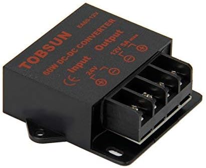 Uhomely Step Down Module, DC 24V to DC 12V 5A 60W Buck Converter, Adjustable Voltage Regulator Transformer Power Supply for Automotive, LED Displays, Electricity and More, Waterproof
