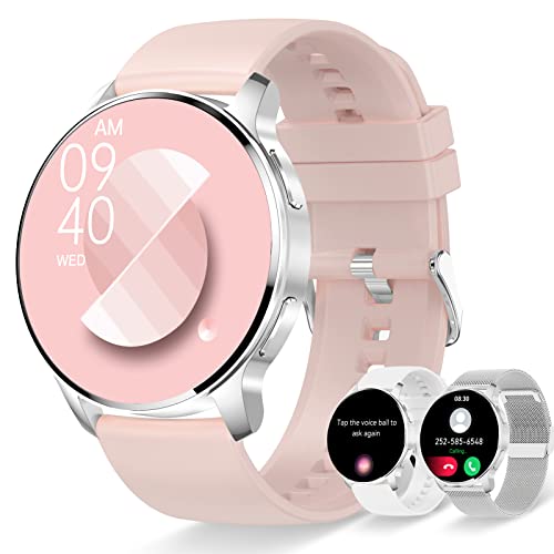 Erkwei Smart Watch For Women(Make/Answer Call) Fitness Tracker With Heart Rate Sleep Monitor Pedometer Waterproof Smartwatch For Android Ios Phones Ai Voice Control Digital Watch Silver #TOP4
