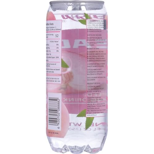 Image of Elisha Sparkling Beverage 350ml (12.3 Fl Oz) (12, Peach)