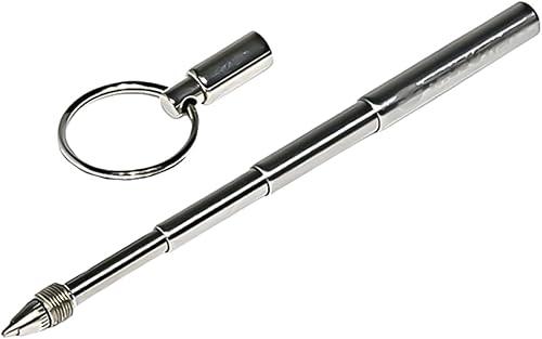 STOBOK Llavero telescópico, bolígrafo telescópico, bolígrafo telescópico, mini herramienta de metal, bolígrafo de acero inoxidable, bolígrafo con disponible en Yaxa Peru